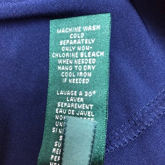 Lauren Ralph Lauren Deep Sapphire Faux Wrap Dress - Picture 8 of 8